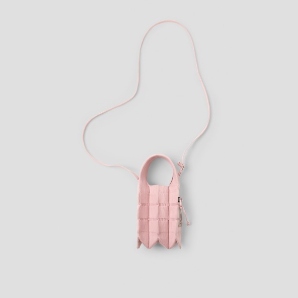 韓國 JOSEPH AND STACEY - Lucky Pleats Knit Mini Cross Fiori Sweet Pink