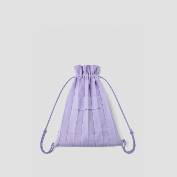 韓國 JOSEPH AND STACEY - Lucky Pleats Knit String Backpack Lavender