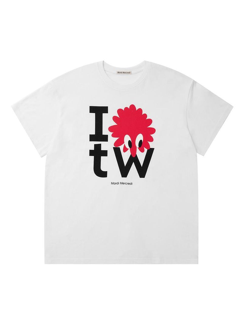Mardi Mercredi - UNISEX TSHIRT I LOVE TW_WHITE 