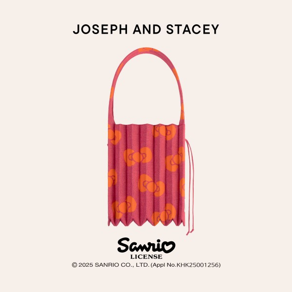 韓國 JOSEPH AND STACEY - Lucky Pleats Knit Medium Leopard Hello Kitty Spark Orange