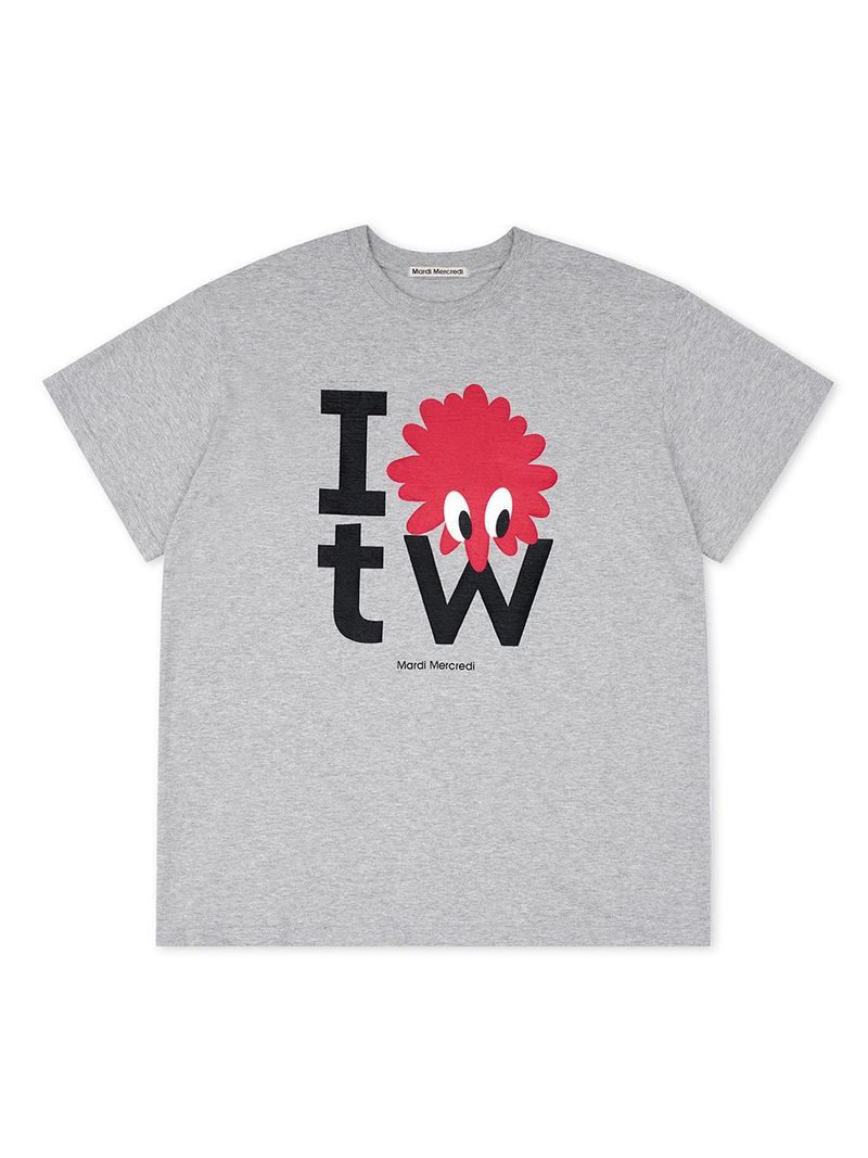 Mardi Mercredi - UNISEX TSHIRT I LOVE TW_GREY 