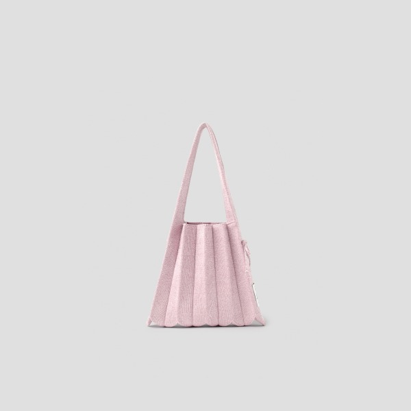 韓國 JOSEPH AND STACEY - Lucky Pleated Knit Small Starry Misty Pink