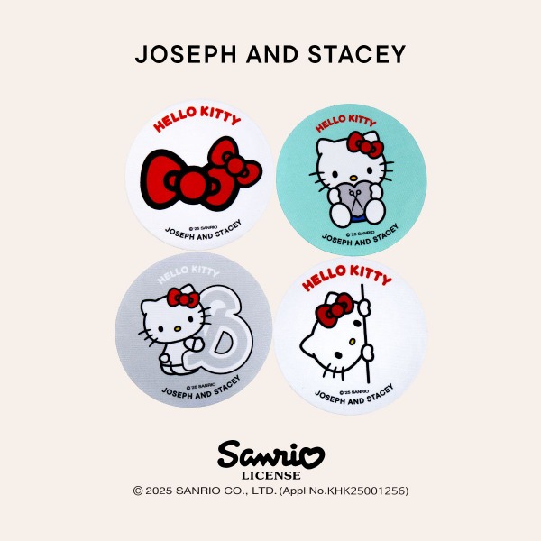 韓國 JOSEPH AND STACEY - Lucky Hello Kitty Glassy Cloth Playful