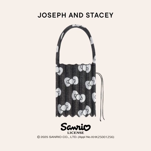 韓國 JOSEPH AND STACEY - Lucky Pleats Knit Medium Leopard Hello Kitty Fancy Black