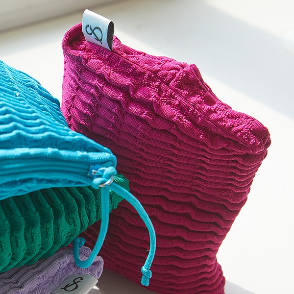韓國 JOSEPH AND STACEY - Blow Flow Knit Pouch Medium Magenta Purple