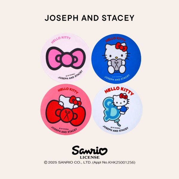 韓國 JOSEPH AND STACEY - Lucky Hello Kitty Glassy Cloth Cheerful