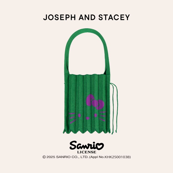 韓國 JOSEPH AND STACEY - Lucky Pleats Knit Medium Starry Hello Kitty Twinkle Green