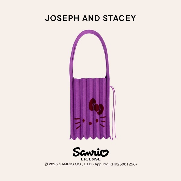 韓國 JOSEPH AND STACEY - Lucky Pleats Knit Medium Starry Hello Kitty Twinkle Violet