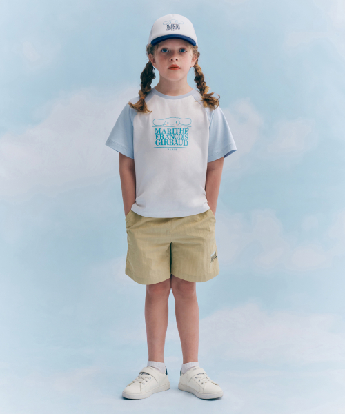 韓國 MARITHE FRANCOIS GIRBAUD KIDS - CINNAMOROLL NYLON SHORTS beige 
