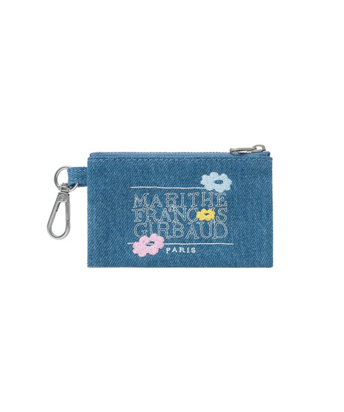 韓國 DAISY X MARITHE DENIM CARD WALLET blue