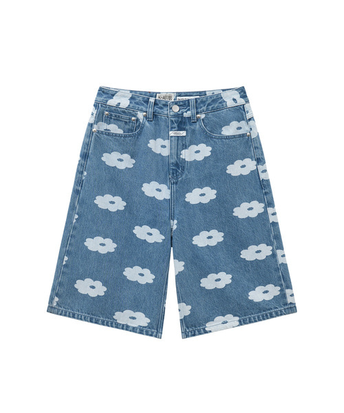 韓國 DAISY X MARITHE BERMUDA DENIM PANTS blue
