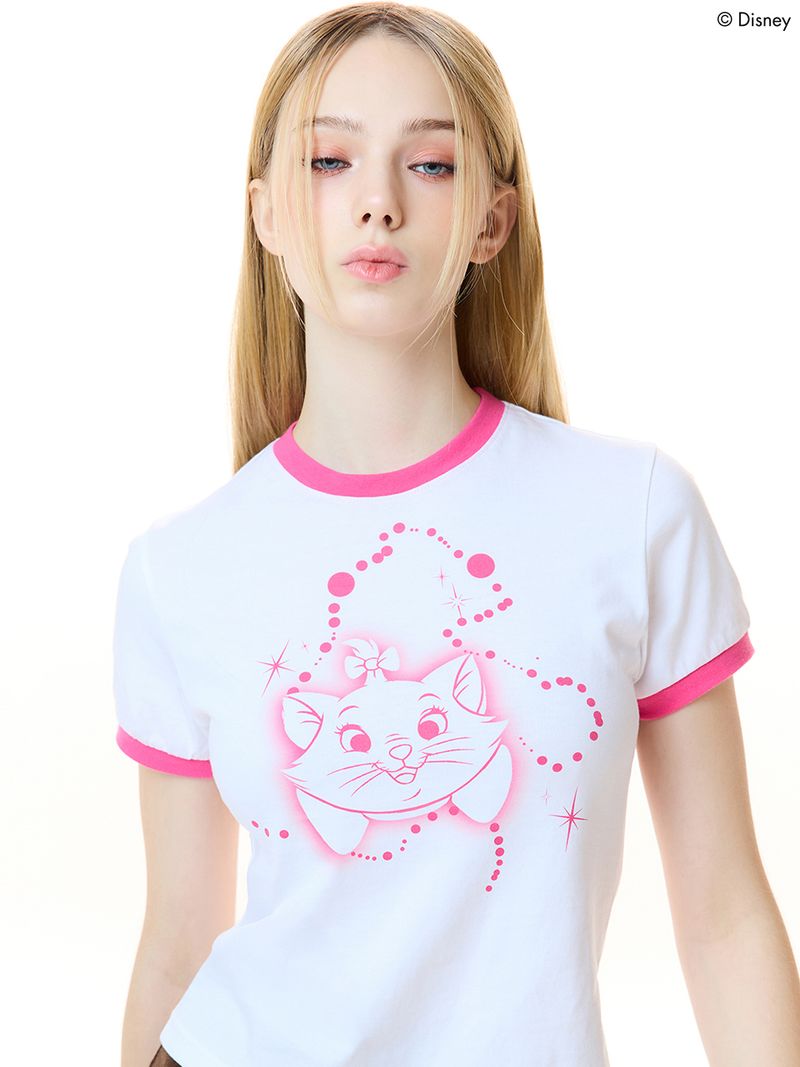 韓國 LUVISTRUE - [MARIE] FACE TEE(WHITE)
