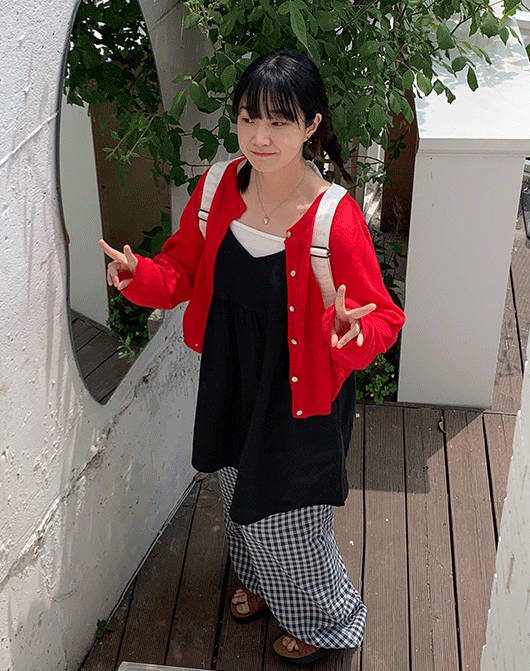 baon - 夏季麻花開衩外套♡韓國女裝外套