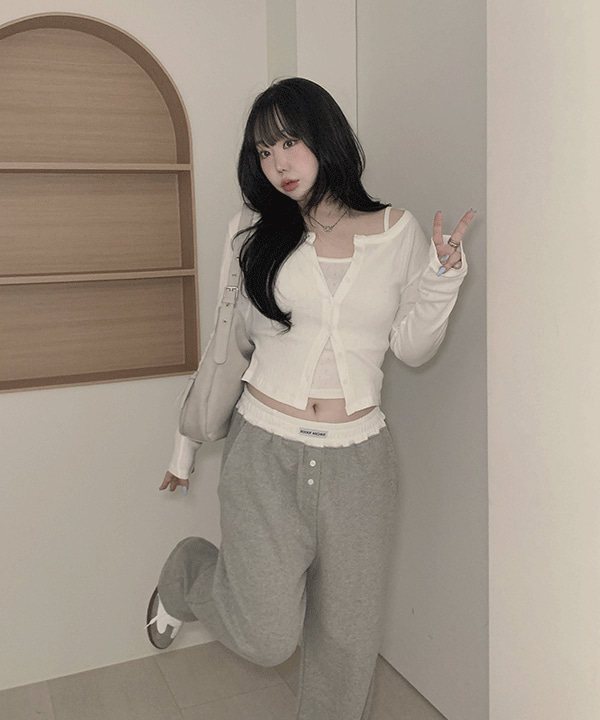 habi-unni - 打孔長袖開衫♡韓國加大碼外套