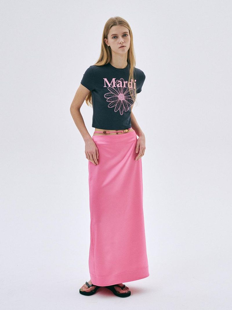 Mardi Mercredi - MAXI NATURAL STONE SKIRT_PINK 