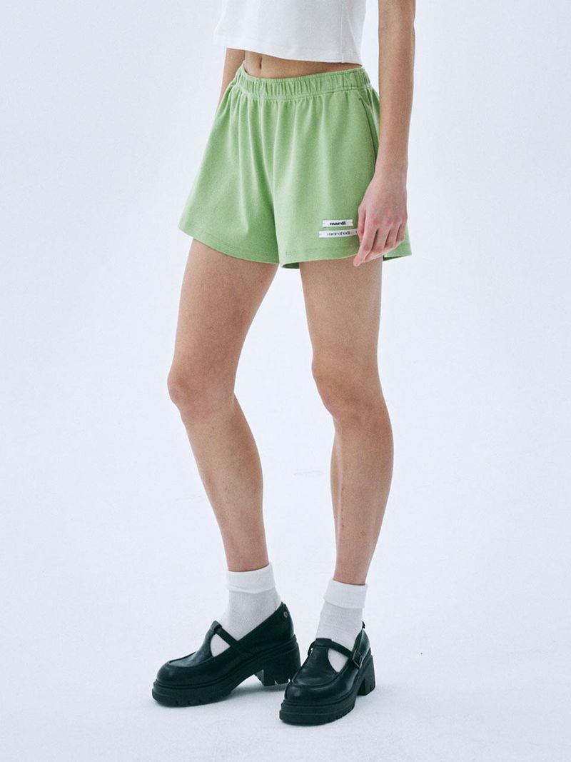 Mardi Mercredi - MINI SHORTS DOUBLE LABEL_YELLOWGREEN 
