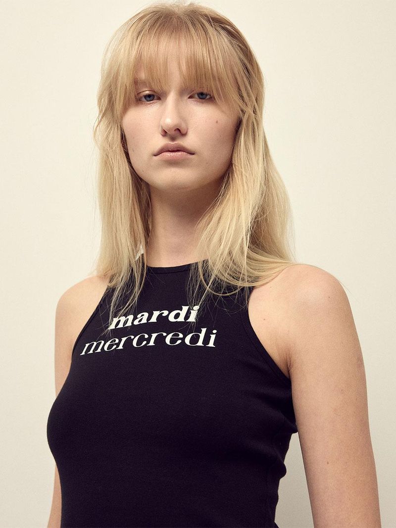 Mardi Mercredi - BASIC TANK DOUBLE LOGO_BLACK WHITE