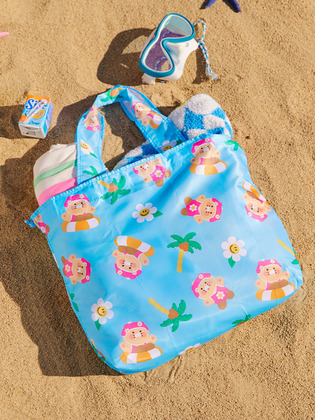 韓國 Kakao Friends X Wiggle Wiggle 春植折疊購物袋 (藍色)
