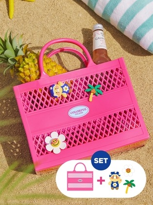 韓國 Kakao Friends X Wiggle Wiggle 春植手提籃+掛飾套裝
