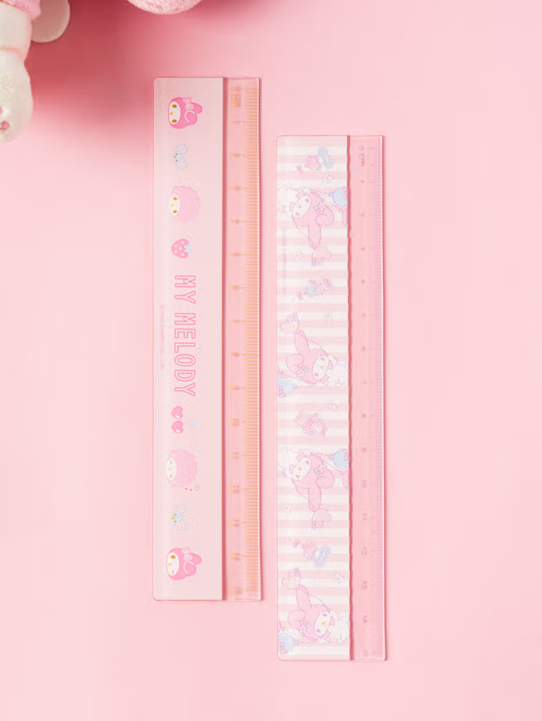韓國 DAISO - 我的旋律15cm文具尺2件裝♡MY MELODY