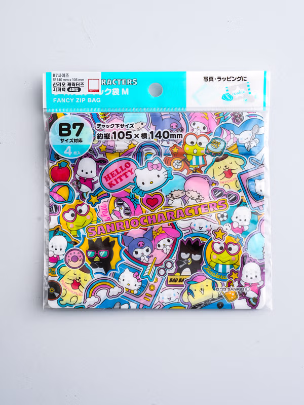 韓國 DAISO - 三麗鷗角色貼紙拉鍊袋B7♡MY MELODY