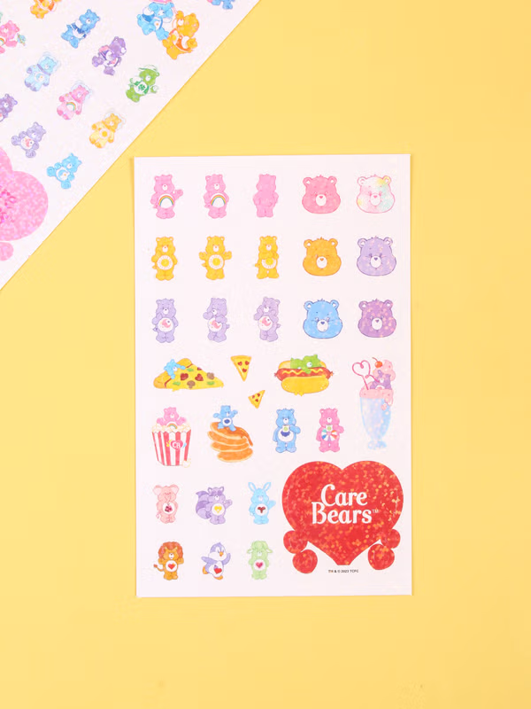 韓國 DAISO - 護心熊 迷你全息貼紙 3件裝♡CARE BEAR