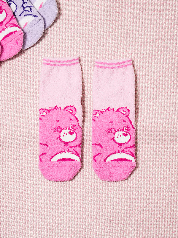 韓國 DAISO - 護理熊粉紅睡襪♡CARE BEAR