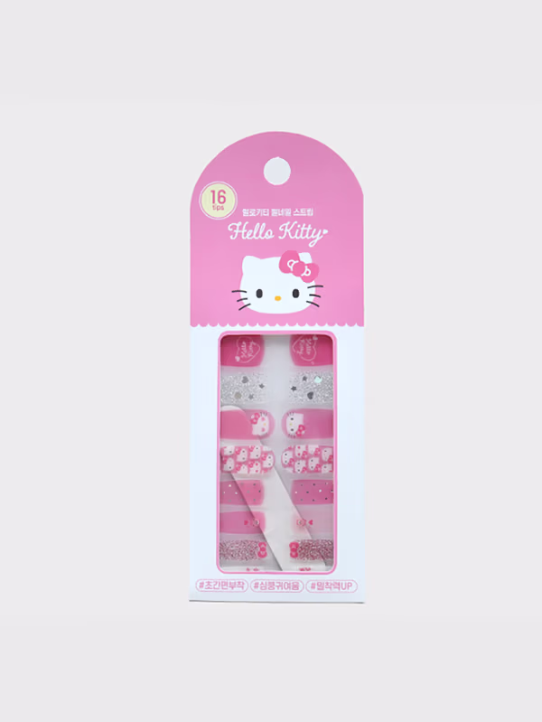 韓國 DAISO - Hello Kitty凝膠指甲貼 16個♡HELLO KITTY