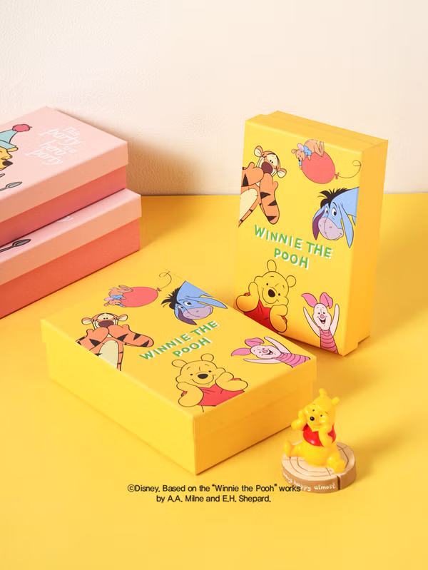 韓國 DAISO - 迪士尼小熊維尼長方形禮品盒♡迪士尼 | DISNEY