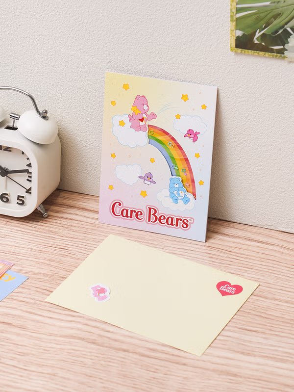 韓國 DAISO - 護理熊閃亮珠子卡片♡CARE BEAR
