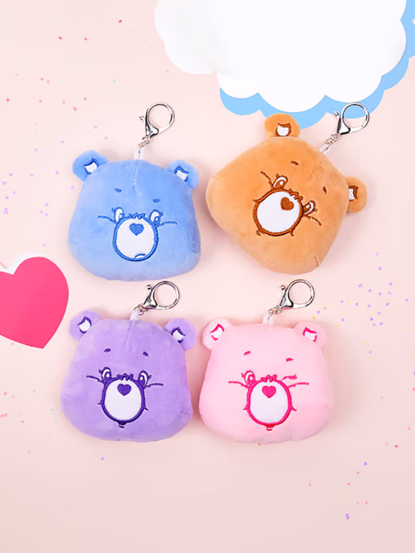 韓國 DAISO - 護理熊毛絨鑰匙圈♡CARE BEAR