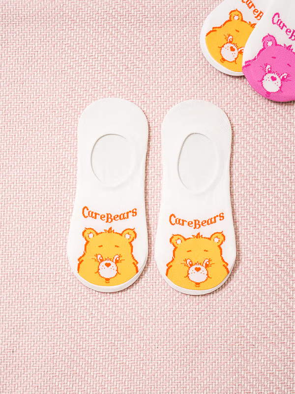 韓國 DAISO - 護理熊黃色襪子♡CARE BEAR