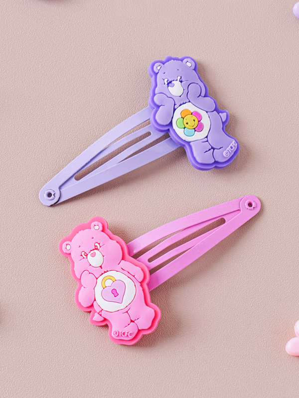 韓國 DAISO - 護理熊造型髮夾 2個♡CARE BEAR