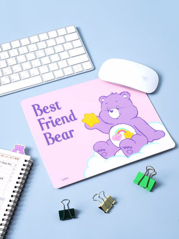 韓國 DAISO - 護理熊滑鼠墊分享熊♡CARE BEAR