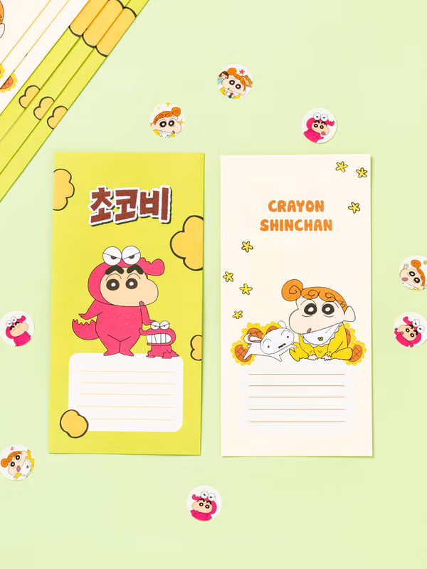 韓國 DAISO - 小新設計用錢封8枚♡小新 | SHINCHAN