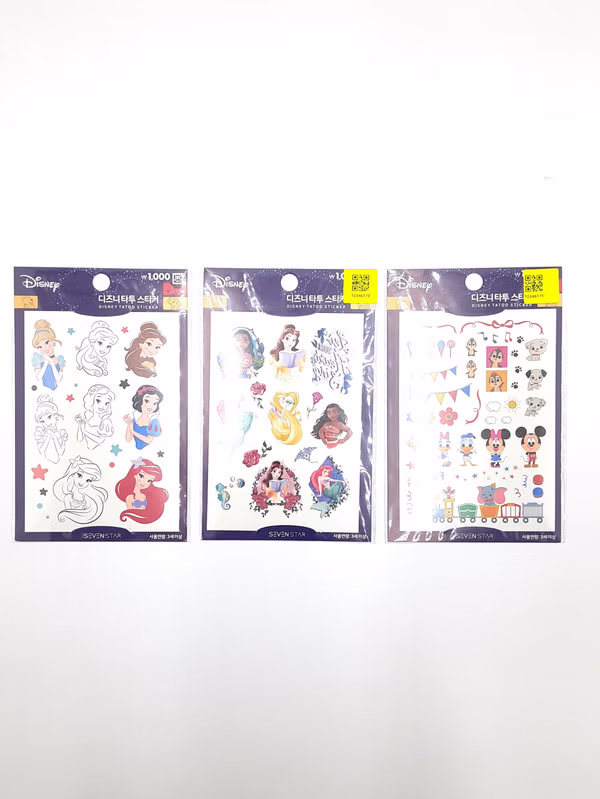 韓國 DAISO - 迪士尼紋身貼紙9款♡迪士尼 | DISNEY