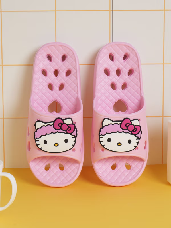 韓國 DAISO - Hello Kitty EVA 浴室拖鞋♡HELLO KITTY