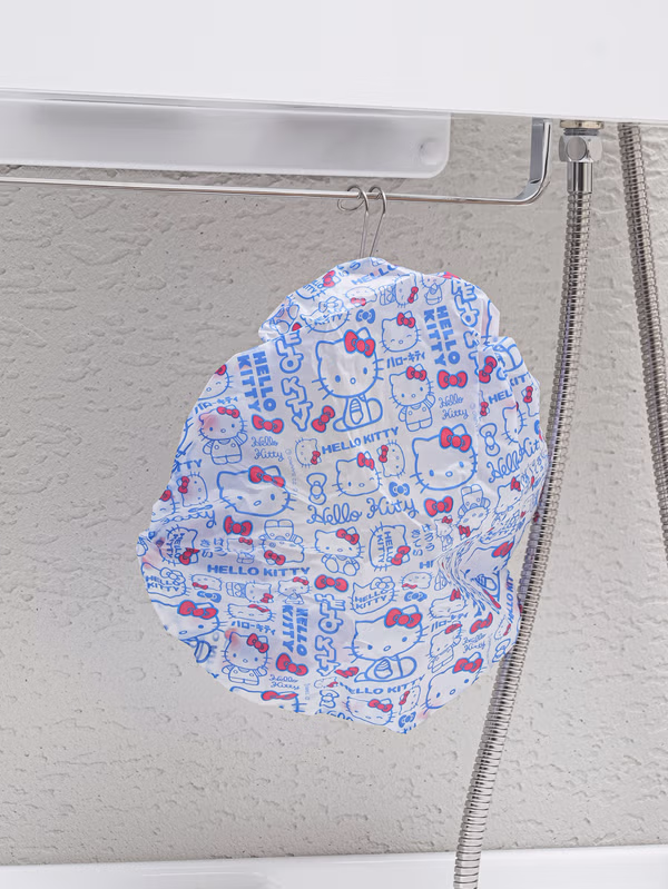 韓國 DAISO - 三麗鷗Hello Kitty淋浴帽♡HELLO KITTY