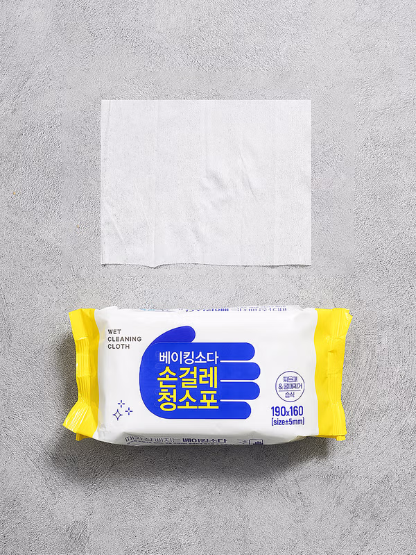 韓國 DAISO - 小蘇打手用清潔濕紙巾（100片）♡清潔用品