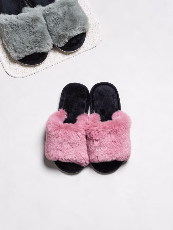 韓國 DAISO - 冬季毛絨居家拖鞋♡鞋子
