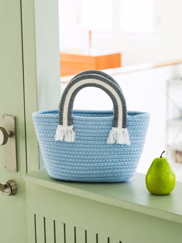 韓國 DAISO - 手提袋 灰藍色♡包包