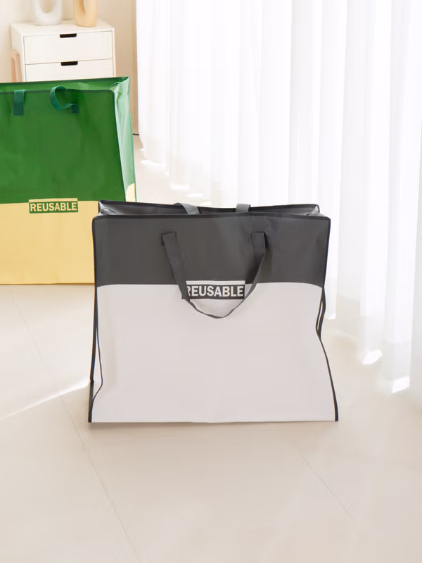 韓國 DAISO - 簡約拉鏈橫式包L♡包包