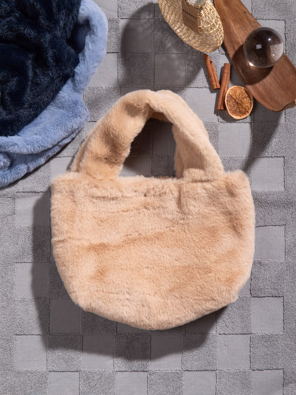 韓國 DAISO - 毛絨手提袋♡包包