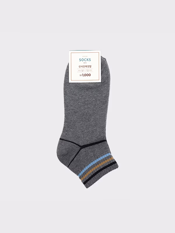 韓國 DAISO - 男士三條紋短襪♡襪子