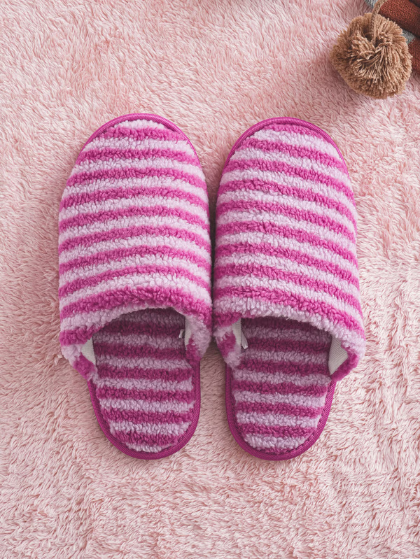 韓國 DAISO - 彩色條紋居家拖鞋♡鞋子