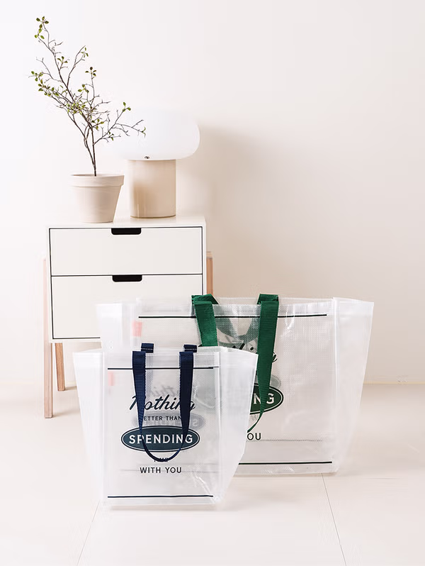 韓國 DAISO - 大型透明防水袋♡包包