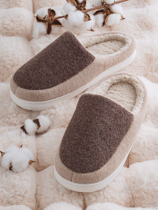 韓國 DAISO - 棕色配色居家拖鞋♡鞋子