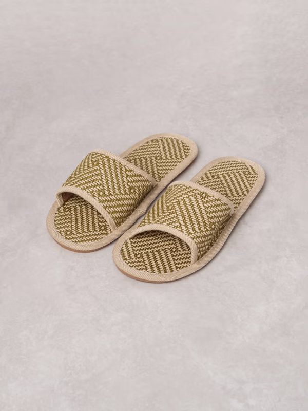 韓國 DAISO - 夏季扭紋開口居家拖鞋♡鞋子