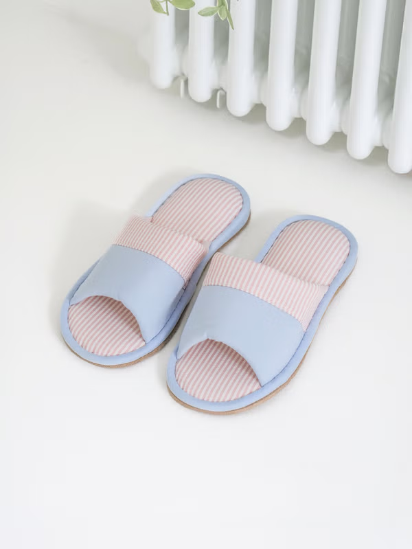 韓國 DAISO - 拼色布料室內拖鞋♡鞋子