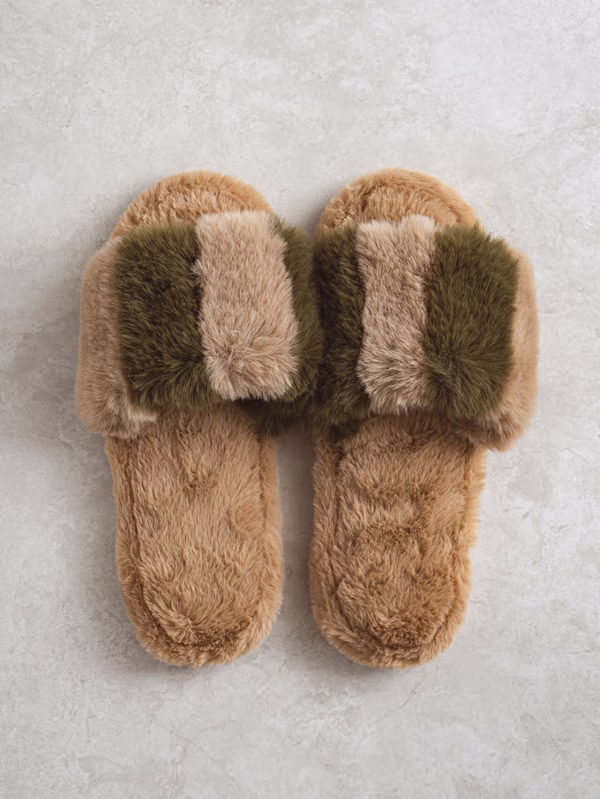 韓國 DAISO - 條紋冬季拖鞋♡鞋子